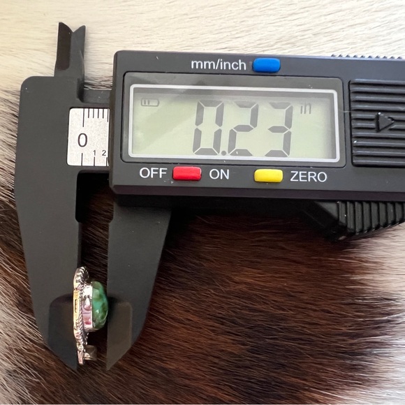 ❤️ Sonoran Gold Turquoise Navajo Style Southwestern Sterling Silver Pendant 1”L - Picture 14 of 14